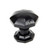 From The Anvil Octagonal Cabinet Knob with Backplate - Black