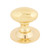 From The Anvil Oval Cabinet Knob with Backplate - Unlacquered Polished Brass