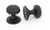 From The Anvil Flower Cabinet Knob with Backplate - Black