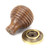 From The Anvil Beehive Cabinet Knob with Backplate - Rosewood & Aged Brass