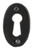 From The Anvil Oval Escutcheon Keyhole Cover - 51 x 31mm - Black