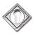 From The Anvil Square Euro Cylinder Escutcheon - 53 x 53mm - Pewter Patina
