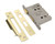 From The Anvil Hard Sprung Privacy Mortice Lock - 56mm Backset - Polished Brass