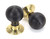 From The Anvil Beehive Mortice Door Knob - 58mm - Unlacquered Polished Brass & Ebony