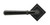 From The Anvil Hammered Newbury Square Lever Door Handle - Square Rosette - 53mm - Black