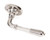 From The Anvil Reeded Lever Door Handle - Round Rosette - 60mm - Polished Nickel