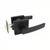 Gainsborough Neue Angular Lever Door Handle - Square Rose - Matte Black