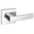 Gainsborough Neue Angular Lever Door Handle - Square Rose - Bright Chrome
