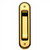 Gainsborough Radius Corner Sliding Door Flush Pull Set - 125 x 30mm - Bright Goldtone (Pair)