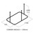 CB Ideal Shower Curtain Rail - Rectangular with 3 Ceiling Supports