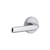 Viaggio Bella Lever Door Handle - Circolo Leather Rosette - 64mm - Bright Chrome