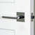 Viaggio Milano Lever Door Handle - Quadrato Rosette - 64mm - Bright Chrome