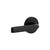 Viaggio Bella Lever Door Handle - Circolo Leather Rosette - 64mm - Satin Black