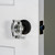 Viaggio Stella Crystal Door Knob - Circolo Linen Rosette - 64mm - Satin Black