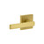Viaggio Lusso Lever Door Handle - Quadrato Leather Rosette - 64mm - Satin Brass