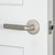 Viaggio Bella Lever Door Handle - Circolo Rosette - 64mm - Satin Nickel