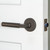 Viaggio Contempo Smooth Lever Door Handle - Circolo Hammered Rosette - 64mm - Titanium Grey