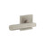 Viaggio Contempo Smooth Lever Door Handle - Quadrato Linen Rosette - 64mm - Satin Nickel