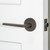 Viaggio Brezza Lever Door Handle - Circolo Linen Rosette - 64mm - Titanium Grey
