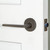 Viaggio Brezza Lever Door Handle - Circolo Leather Rosette - 64mm - Titanium Grey