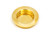 From The Anvil Plain Round Sliding Door Flush Pull - Unlacquered Polished Brass