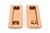 From The Anvil Art Deco Cavity Sliding Door Handle - Privacy Set - Polished Bronze