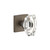 Viaggio Stella Crystal Door Knob - Quadrato Rosette - 64mm - Titanium Grey
