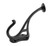 Tradco Iron Traditional Coat Hook - 115 x 90mm - Matte Black