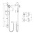 Fienza Modern Vintage Lillian Shower Rail Tap - Metal Levers - Chrome
