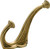 Tradco Edwardian Coat Hook - 145 x 95mm - Polished Brass