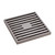 Fienza Slim Square Shower Drain - 100mm - Brushed Nickel