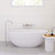 Fienza Sasso Free Standing Bath with Overflow - Matte White