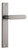 Iver Bronte Lever Door Handle - Rectangular Plate - 240 x 38mm - Satin Nickel