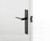 Iver Como Lever Door Handle - Rectangular Plate - 240 x 38mm - Matte Black