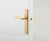 Iver Copenhagen Lever Door Handle - Chamfered Plate - 240 x 50mm - Brushed Brass