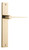 Iver Como Lever Door Handle - Rectangular Plate - 240 x 38mm - Polished Brass