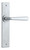 Iver Copenhagen Lever Door Handle - Chamfered Plate - 240 x 50mm - Brushed Chrome