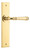 Iver Verona Lever Door Handle - Chamfered Plate - 240 x 50mm - Polished Brass