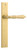 Iver Sarlat Lever Door Handle - Rectangular Plate - 240 x 38mm - Brushed Gold PVD