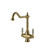 Turner Hastings Providence Kitchen Mixer Tap - Twin Porcelain Levers - Swivel Spout - Brushed Brass
