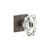 Viaggio Stella Crystal Door Knob - Quadrato Linen Rosette - 64mm - Titanium Grey