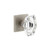 Viaggio Stella Crystal Door Knob - Quadrato Linen Rosette - 64mm - Satin Nickel