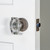 Viaggio Stella Crystal Door Knob - Circolo Hammered Rosette - 64mm - Titanium Grey