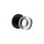 Viaggio Circolo Crystal Door Knob - Circolo Linen Rosette - 64mm - Satin Black