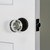 Viaggio Circolo Crystal Door Knob - Circolo Hammered Rosette - 64mm - Satin Black