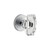 Viaggio Stella Crystal Door Knob - Circolo Hammered Rosette - 64mm - Bright Chrome