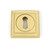 From The Anvil Square Escutcheon Keyhole Cover - 53 x 53mm - Satin Brass