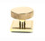 From The Anvil Brompton Square Centre Door Knob - 90mm - Unlacquered Polished Brass
