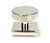 From The Anvil Brompton Square Centre Door Knob - 90mm - Polished Nickel