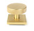 From The Anvil Brompton Square Centre Door Knob - 90mm - Satin Brass